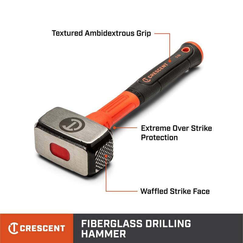 Martillo de perforación de fibra de vidrio Crescent de 48 oz - CHFDRL48