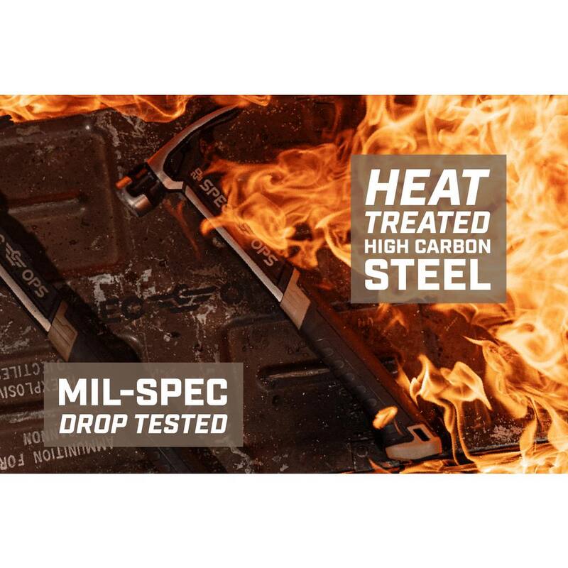 SPEC OPS Martillo de acero, 28 oz., Garra de uña, Cara lisa, Mango absorbente de impactos - SPEC-M28SF-S