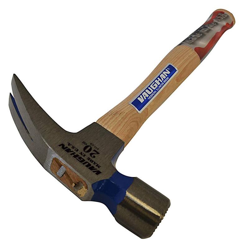 Martillo de garra Vaughan de 20 oz con caras dentadas y mango de madera dura de 16 pulgadas - 999ML