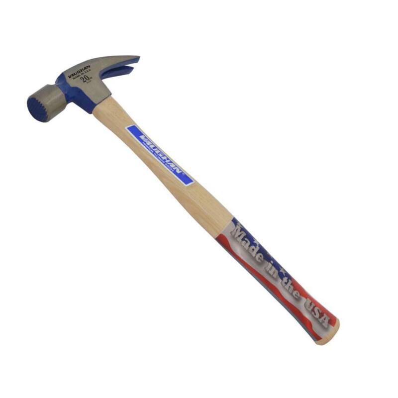 Martillo de garra Vaughan de 20 oz con caras dentadas y mango de madera dura de 16 pulgadas - 999ML