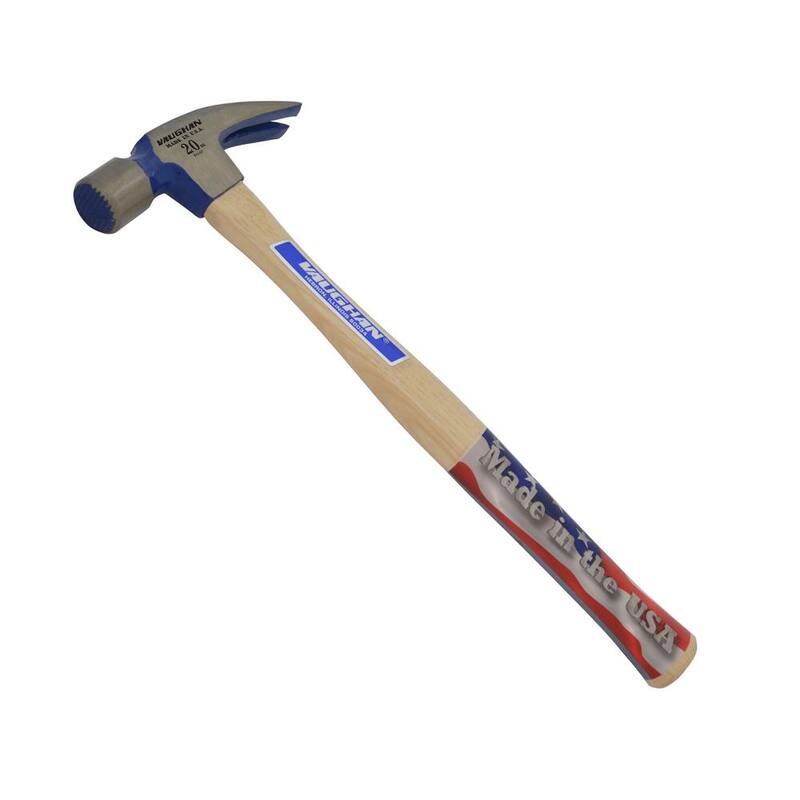 Martillo de garra Vaughan de 20 oz con caras dentadas y mango de madera dura de 16 pulgadas - 999ML