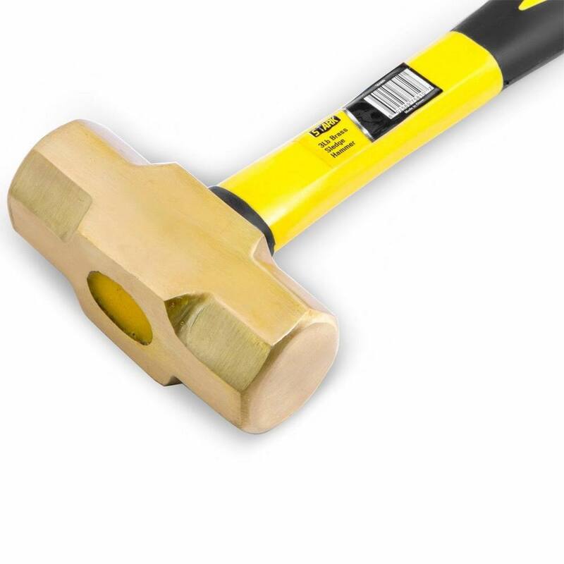Mazo de latón Stark de 3 libras con mango de fibra de vidrio - 15161-H