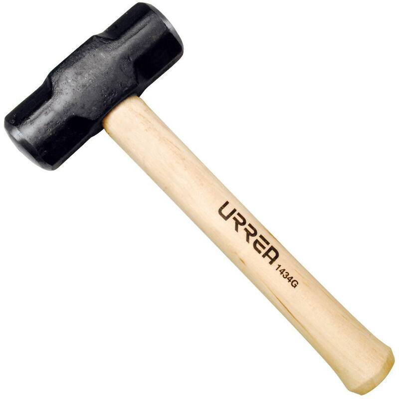 Mazo de acero octagonal de 3 libras URREA con mango de fresno - 1434G