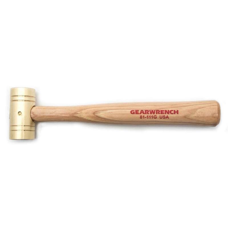 Martillo de latón de 1 lb. GEARWRENCH con mango de nogal - 81-111G