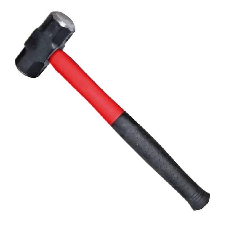 Martillo de maza octagonal de acero de 6 libras URREA con mango de fibra de vidrio - 1436GFV