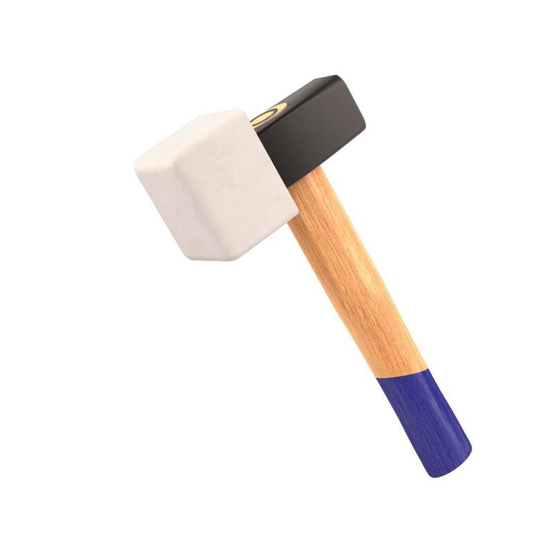 Martillo para adoquines Bon Tool de 4 lb con cara de goma y mango de madera de 8-1/2 pulgadas - 21-804