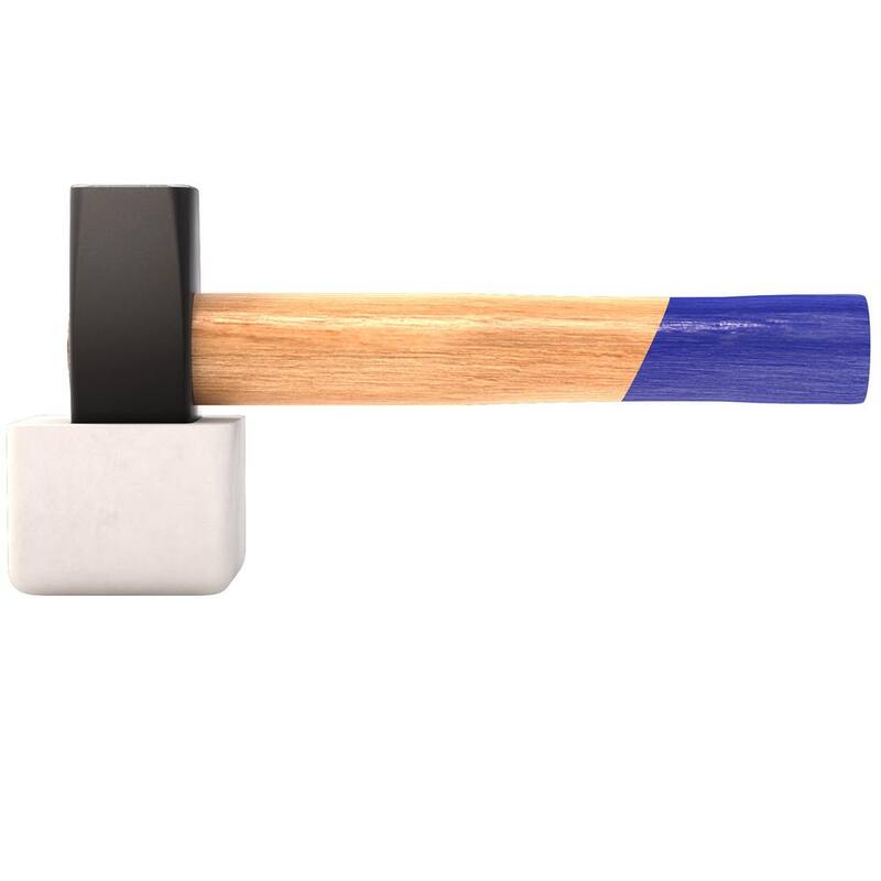 Martillo para adoquines Bon Tool de 4 lb con cara de goma y mango de madera de 8-1/2 pulgadas - 21-804