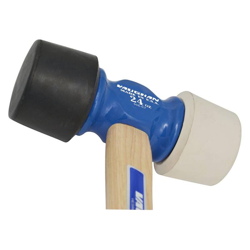 Martillo de goma Vaughan de 24 oz con mango de madera dura de 14 pulgadas - RM24