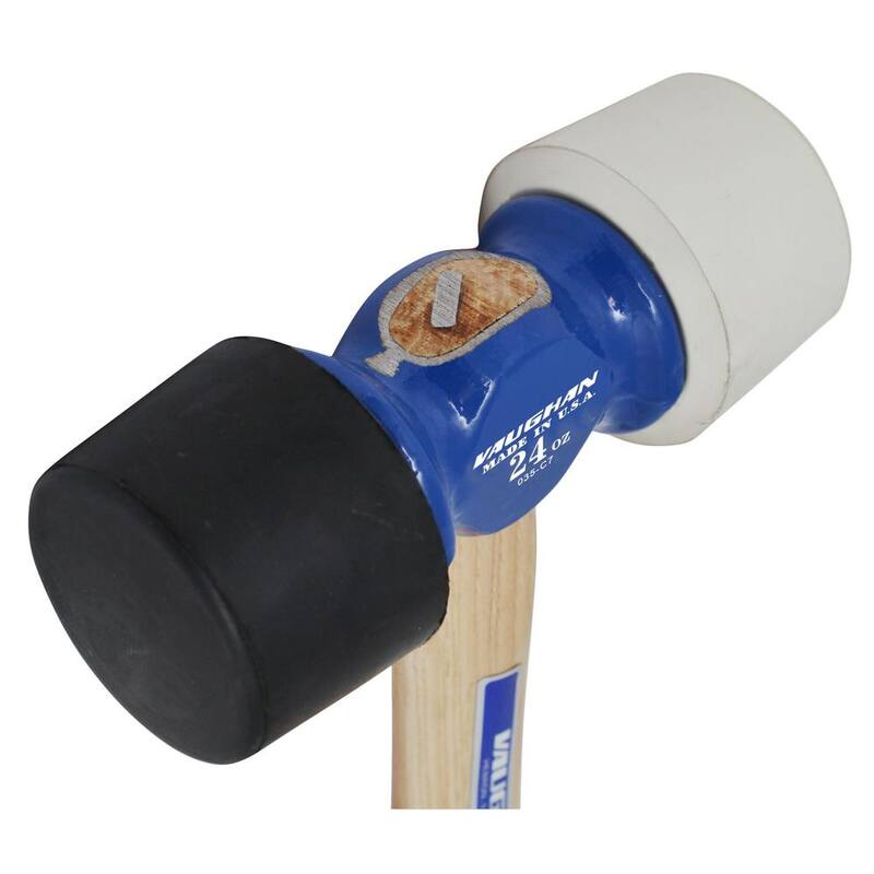 Martillo de goma Vaughan de 24 oz con mango de madera dura de 14 pulgadas - RM24