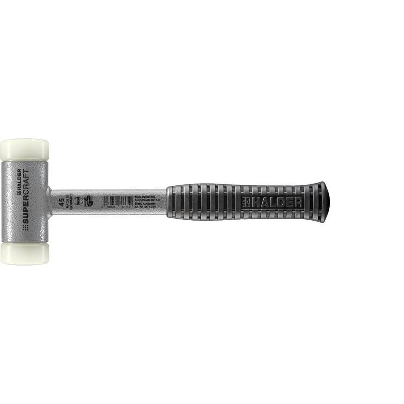 Martillo de nylon Halder Supercraft 45 Dead Blow de 2.06 libras con mango de metal de 12.2 pulgadas y agarre de goma - 3377.045