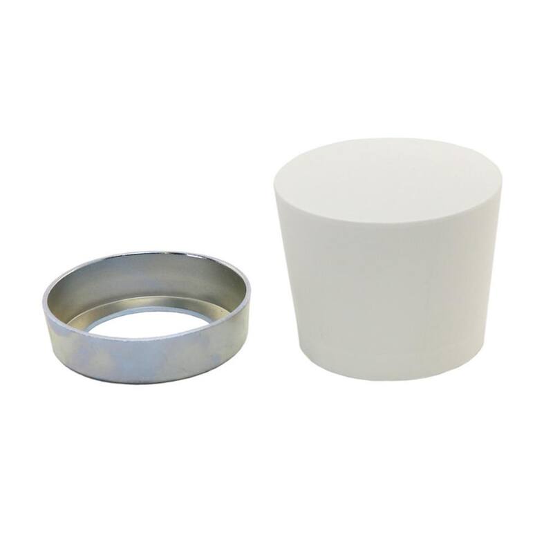 Ensamble de reemplazo de cabeza de mazo de goma blanco POWERNAIL con anillo de acero para mazos - 06-9922W