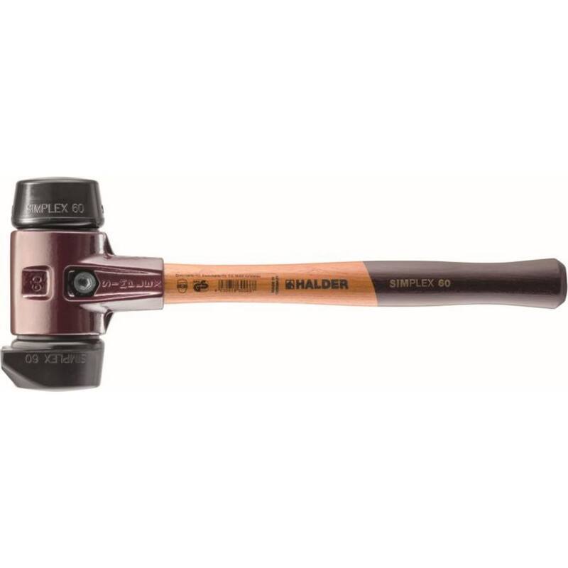 Mazo Halder Simplex 60 de 3.5 libras con goma negra y insertos de goma negra STAND-UP - 3022.260