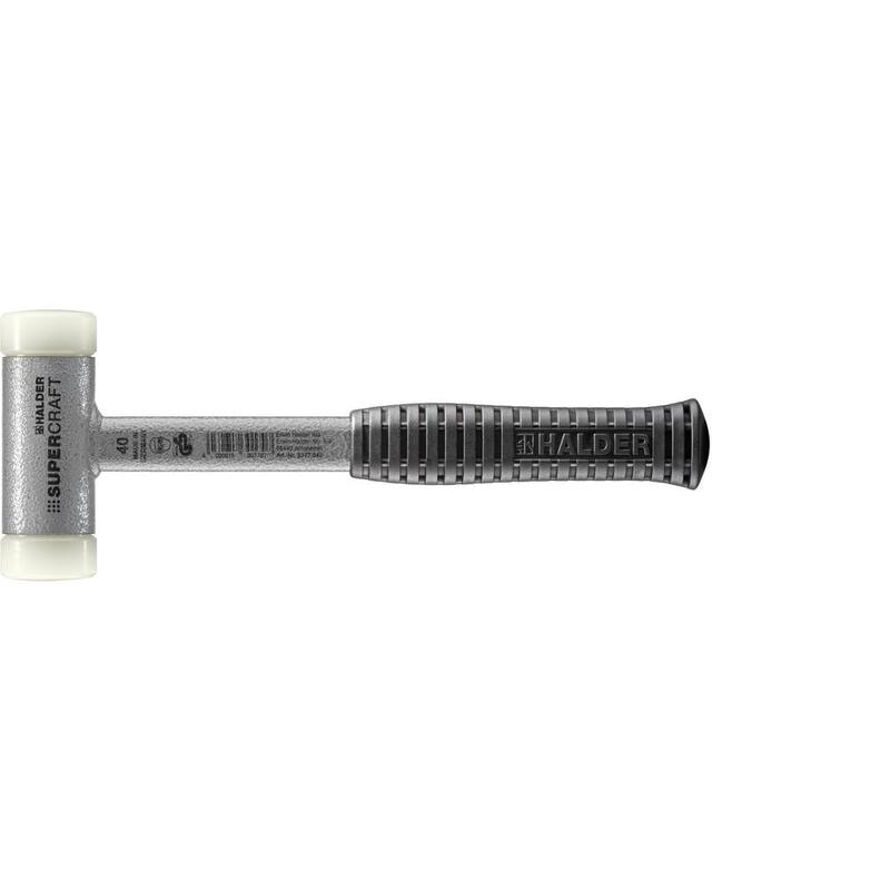 Martillo de nylon Halder Supercraft 40 Dead Blow de 1.78 lbs con mango de metal de 12.01 y agarre de goma - 3377.040.