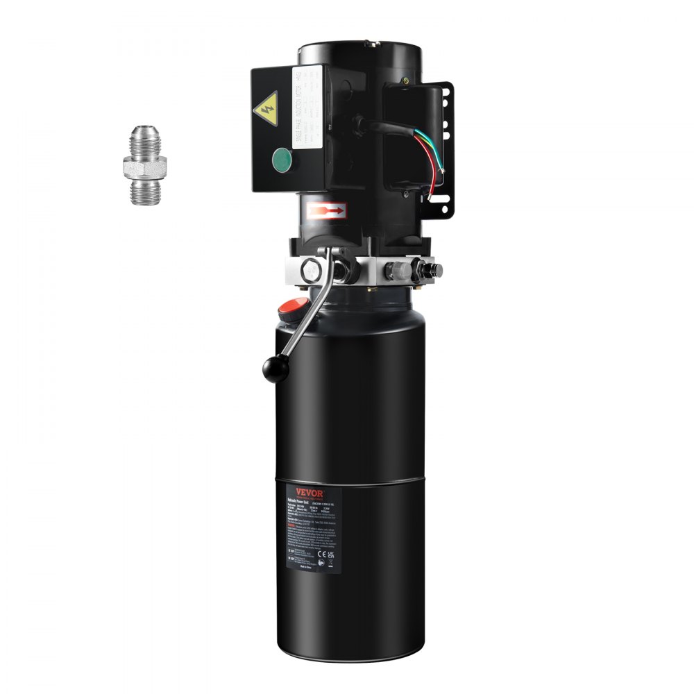 VEVOR Hydraulic Pump, 10 Quart Hydraulic Power Unit, Single Acting Dump Trailer Pump, 1.7 GPM Flow Rate, 3200 PSI Max Relief Pressure, AC 220V Hydraulic Pump for Dump Trailer Car Lifting - YXYYB220VJLDLKJ8UV7