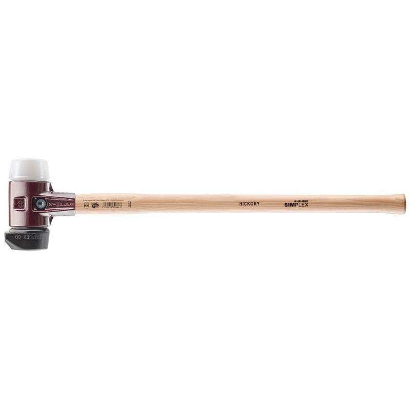 Mazo Halder Simplex de 4 lbs. con mango largo de 60 pulgadas, superplástico, inserciones de goma negra STAND-UP - 3027.261