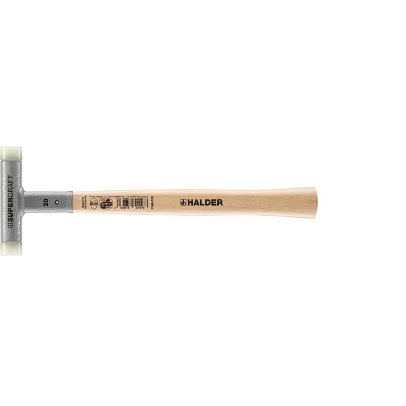 Halder Supercraft 20 Dead Blow 0.54 lbs. Martillo de nailon con mango de nogal de 11.81 in. - 3366.020.