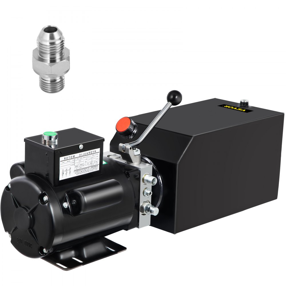 VEVOR Hydraulic Pump 14 Quart Hydraulic Power Unit 2950 PSI Car Lift Hydraulic Pack Dump Trailer 220V 60Hz 1 PH Auto Repair Shop with Oil Reservoir Tank - 14LCZYYBHSYX00001V7