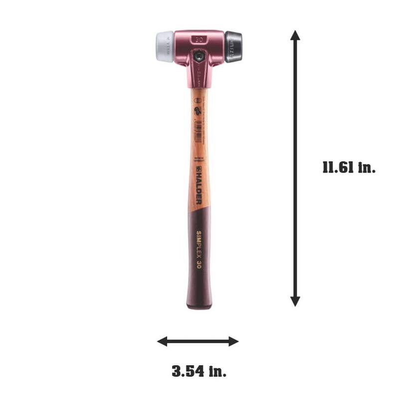 Mazo Halder de 12 oz. Simplex 30 con goma negra, inserciones de goma gris sin marcas - 3023.030
