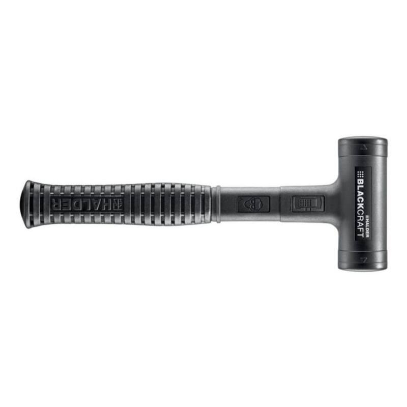 Martillo de poliuretano Halder Blackcraft 40 de 1.41 lbs con efecto de golpeo muerto y mango de acero de 11.8 pulgadas - 3379.040