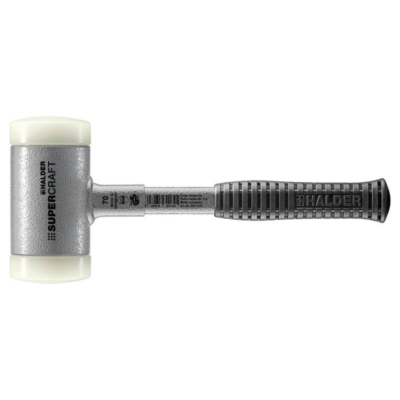 Halder Supercraft 70 Dead Blow 5 lbs. Martillo de nailon con mango de metal de 13.19 in. y agarre de goma - 3377.070