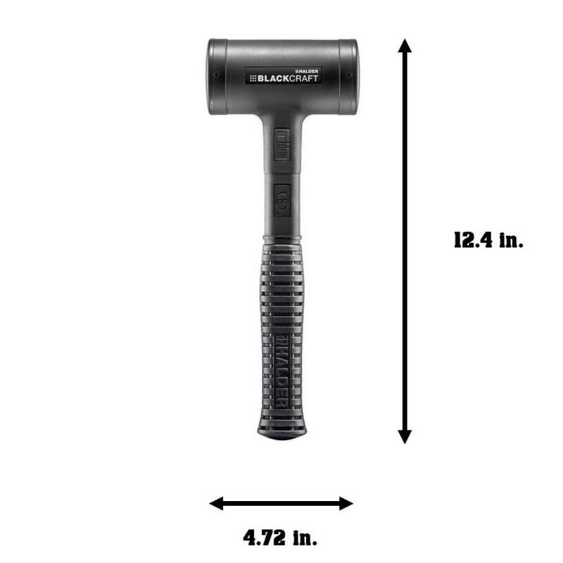 Martillo de poliuretano Halder Blackcraft 60 Dead Blow de 2.87 libras con mango de acero de 12.5 pulgadas - 3379.060