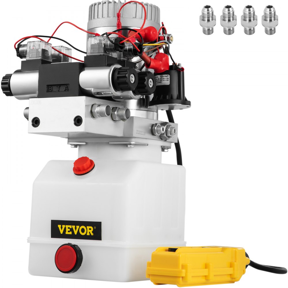 4.5 Quart Double Solenoid Double Acting Hydraulic Pump Car Lift Remote Zz004234 - CZYYB4.5LZZ004234V0