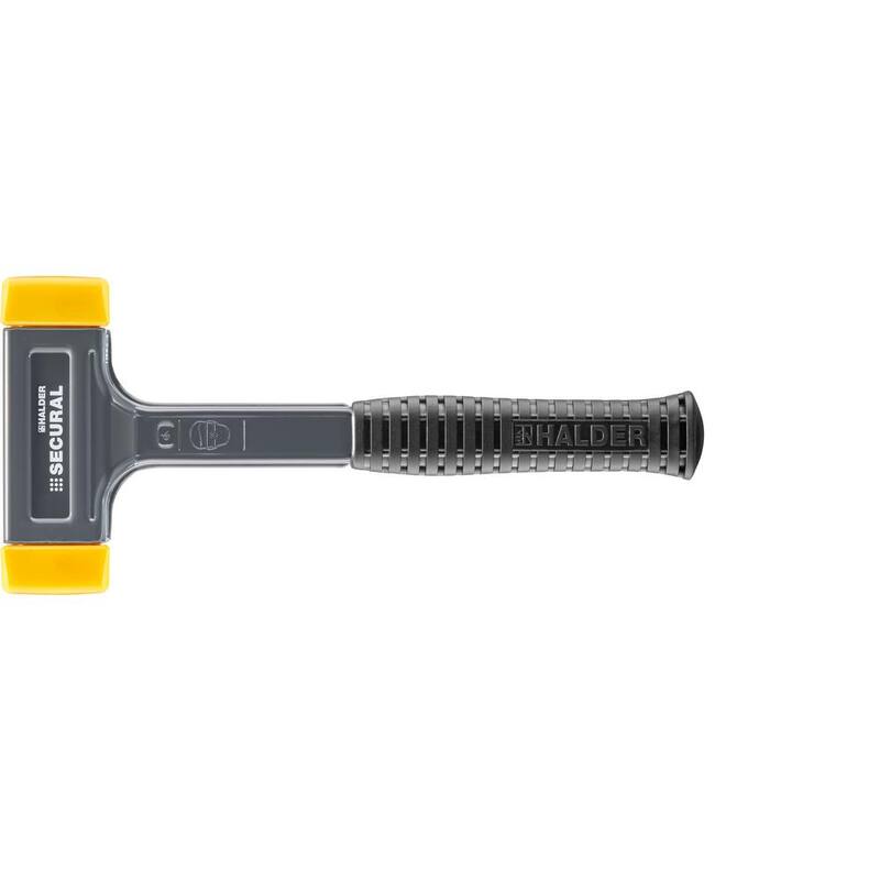 Martillo de poliuretano Halder Secural Dead Blow de 2.2 lbs con mango de acero de 12.2 in y agarre de goma - 3380.045