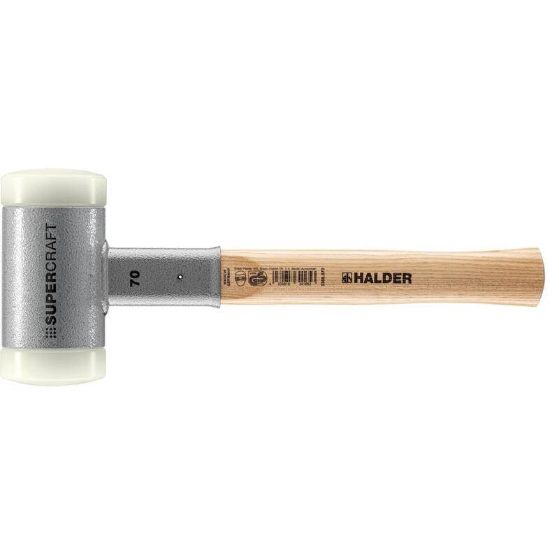 Martillo de nailon Halder Supercraft 70 Dead Blow de 4.88 lbs con mango de nogal de 14.57 in - 3366.070
