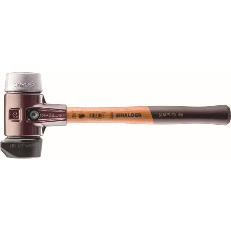 Martillo Halder Simplex 40 de 25 oz. con goma negra e inserciones de aluminio - 3029.040