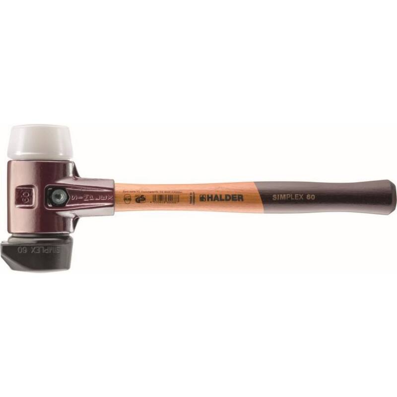 Martillo Halder Simplex 60 de 3.5 libras con Superplastic, INSERTOS DE HULE NEGRO DE PIE - 3027.260
