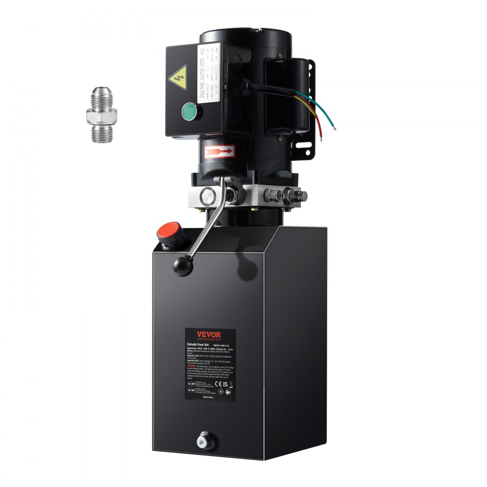 VEVOR Hydraulic Pump, 15 Quart Hydraulic Power Unit, Single Acting Dump Trailer Pump, 1.7 GPM Flow Rate, 3200 PSI Max Relief Pressure, AC 220V Hydraulic Pump for Dump Trailer Car Lifting - YXYYB220VJLD14AN4V7