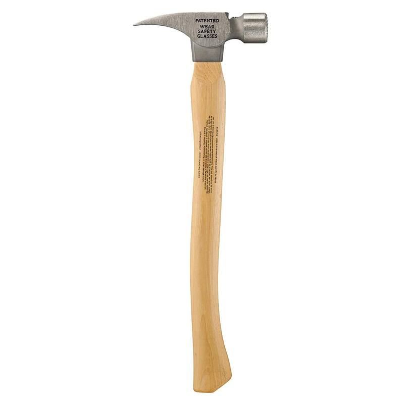 Martillo de titanio con cara fresada de 16 oz y mango curvo de nogal de 18 pulgadas - TI16MC