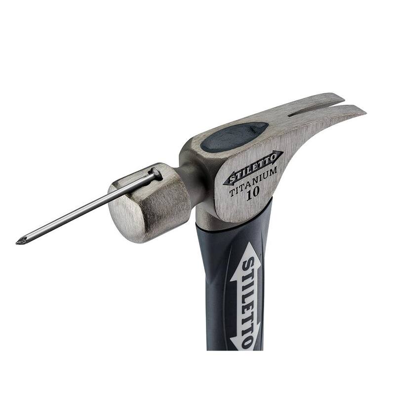 Martillo de fibra de vidrio curvo suave Stiletto de 10 oz con mango de 14.5 in. - FH10C-F