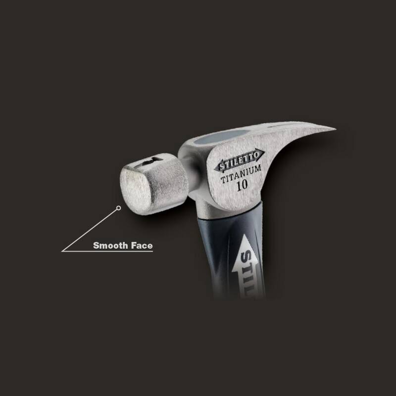 Martillo de fibra de vidrio curvo suave Stiletto de 10 oz con mango de 14.5 in. - FH10C-F