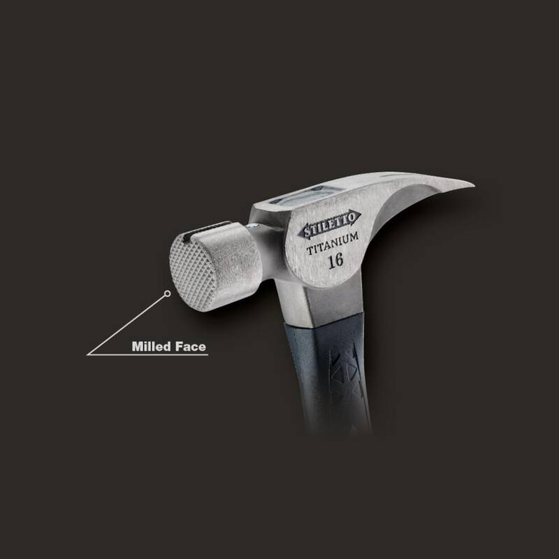 Martillo de fibra de vidrio curvado de 16 oz con mango de 18 pulgadas - TI16MC-F