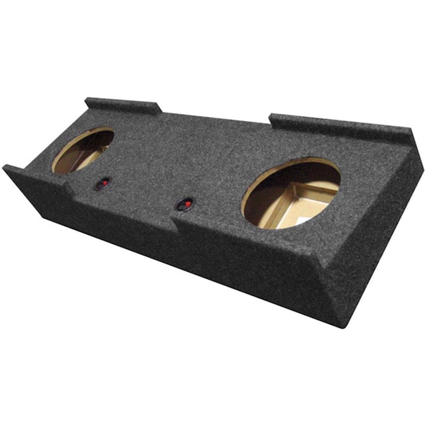 Q Power Dual 10 in. GMC Crew Cab 07-13 Empty Woofer Box - BQGMC1020074DR