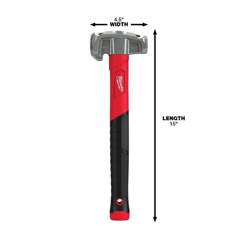 Martillo Lineman de 36 oz. 4-en-1 de Milwaukee con cuchillo de Lineman Hawkbill y anillo 3-en-1 STICKWORK - 48-22-9040-48-22-1924