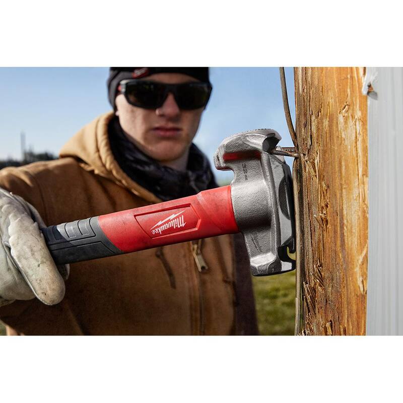Martillo Lineman de 36 oz. 4-en-1 de Milwaukee con cuchillo de Lineman Hawkbill y anillo 3-en-1 STICKWORK - 48-22-9040-48-22-1924