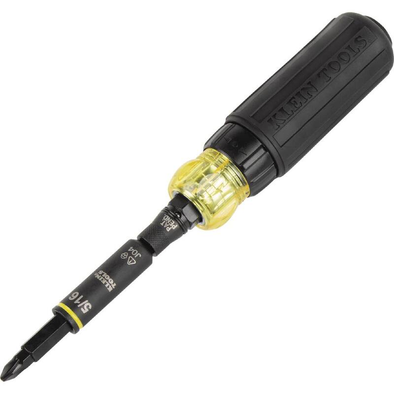 Destornillador multi-broca de impacto con trinquete de 11 en 1 Klein Tools con mango universal - 32500HDRT