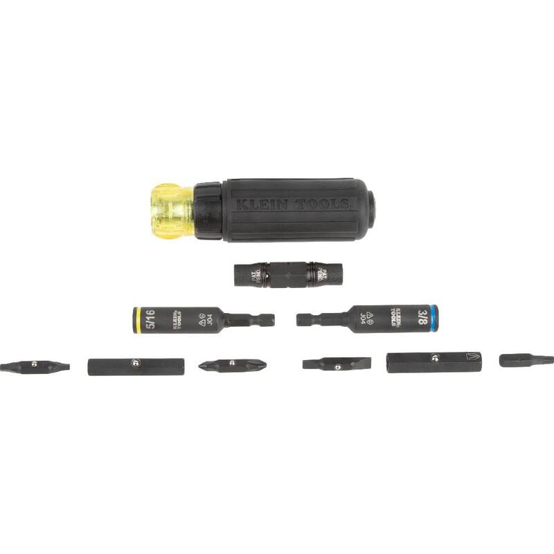 Destornillador multi-broca de impacto con trinquete de 11 en 1 Klein Tools con mango universal - 32500HDRT