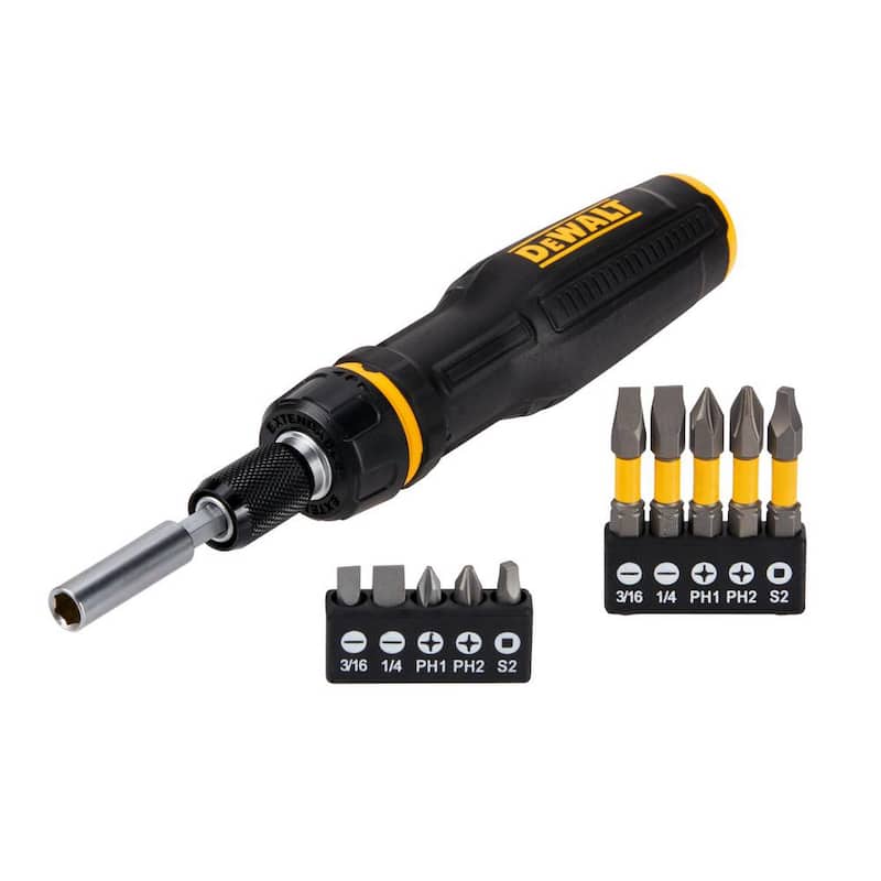 Juego de destornilladores combinados telescópicos con trinquete DEWALT Max Fit (10 piezas) - DWHT68001