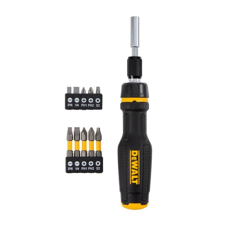 Juego de destornilladores combinados telescópicos con trinquete DEWALT Max Fit (10 piezas) - DWHT68001
