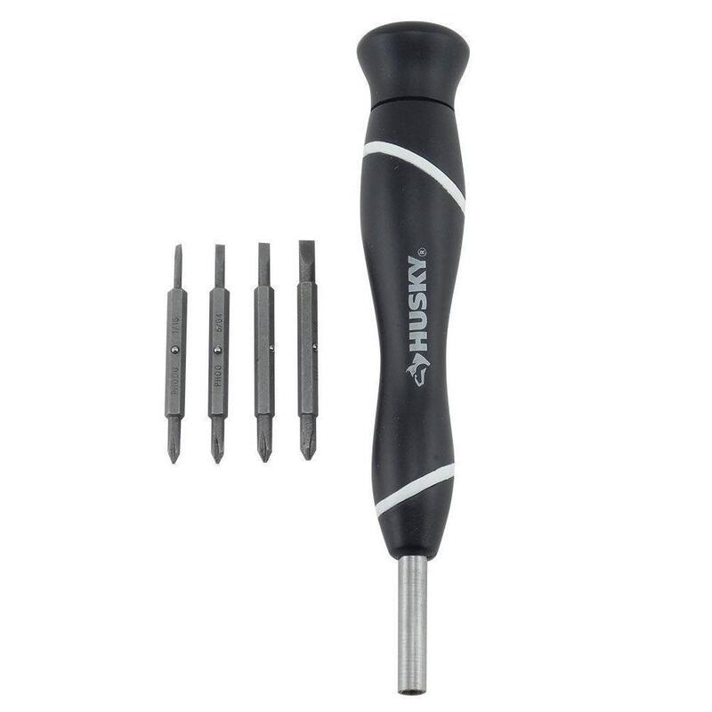 Desarmador Husky de Precisión con 8 Puntas Slotted y Philips - 71281H