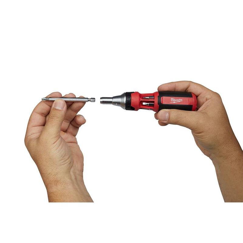 Milwaukee 9-en-1 Llave de trinquete cuadrada con múltiples puntas destornillador - 48-22-2322