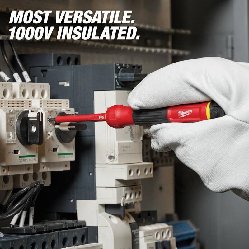 Milwaukee Destornillador de precisión multi-bits aislado de 1000V de 8 en 1 - 48-22-2217