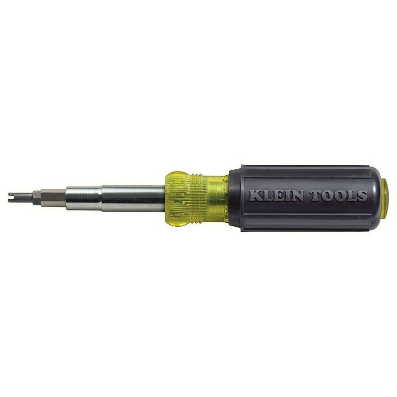Herramienta de múltiples puntas y destornillador de 11 en 1 de Klein Tools con herramienta para válvula Schrader - Mango con agarre acolchonado - 32527