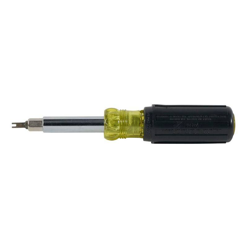 Herramienta de múltiples puntas y destornillador de 11 en 1 de Klein Tools con herramienta para válvula Schrader - Mango con agarre acolchonado - 32527
