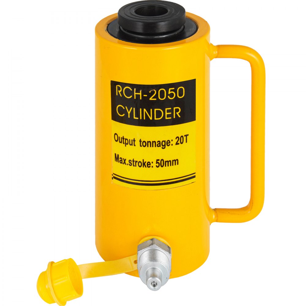 VEVOR 20T 2Inch Hydraulic Cylinder Jack Hollow Single Acting Hydraulic Ram Cylinder 50mm Hydraulic Lifting Cylinders (20T 2Inch Hollow) - QJD20T50MMKXYY001V0