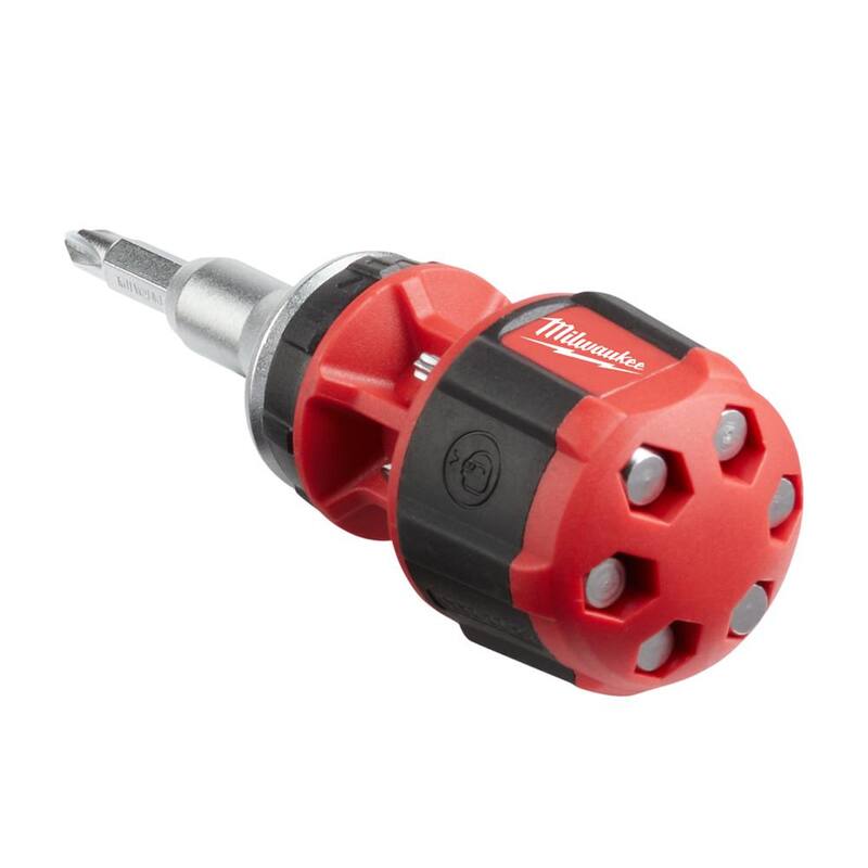 Desarmador compacto de trinquete multiusos con puntas Milwaukee 8 en 1 - 48-22-2330