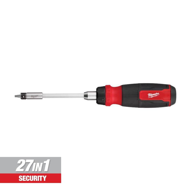 Milwaukee 27 pulgadas 1-Ratcheting Security Multi-Bit Screwdriver - 48-22-2912